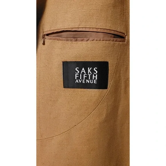 Ermenegildo Zegna Men's 54(46) Blazer Linen Silk Sport Coat Saks Fifth Avenue - Picture 7 of 9